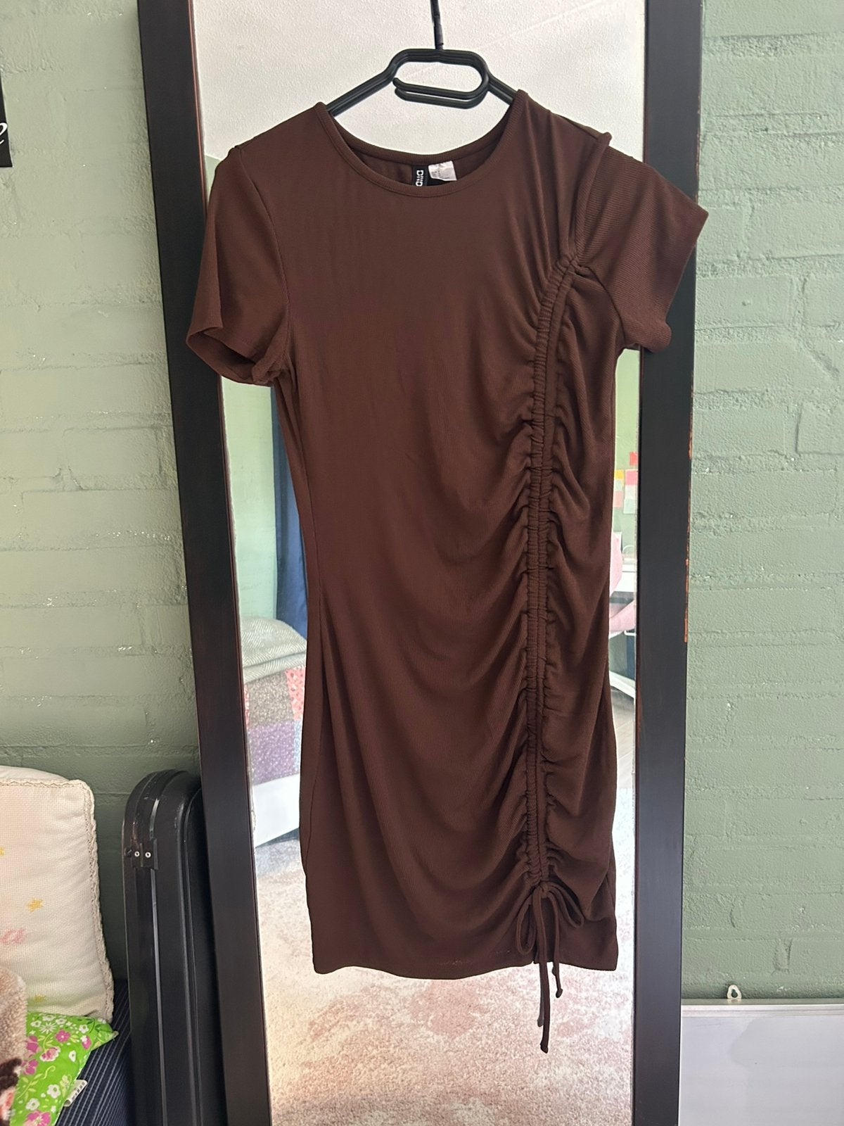 Jurk H&M, Kleding | Dames, Jurken, Bruin, Ophalen of Verzenden, Zo goed als nieuw, Maat 36 (S)