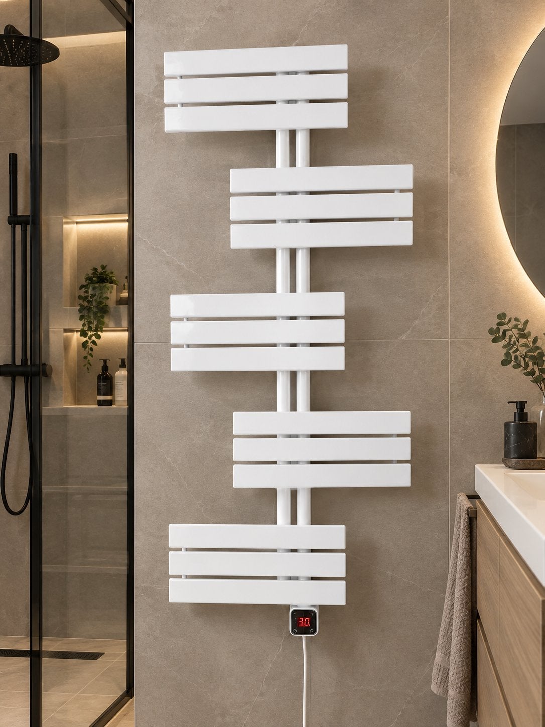 Elektrische Designradiator Wit 700W – Badkamer Radiator