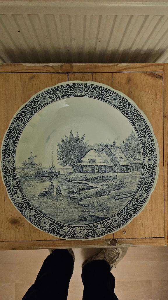 Delfsblauw bord { 1 }, Antiek en Kunst, Ophalen