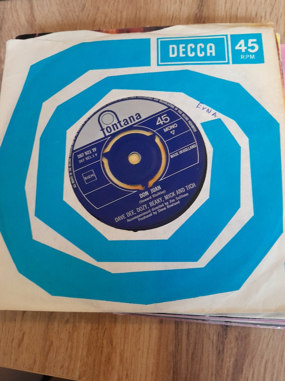 Dave dee 7 inch don juan, Ophalen of Verzenden, Zo goed als nieuw, Pop