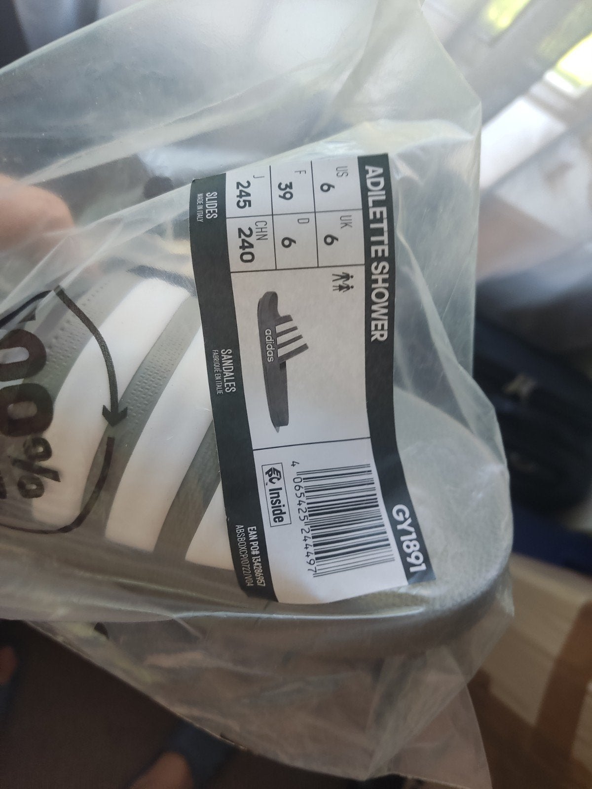 Adidas Adilette Aqua Douche Slippers - Nieuw in verpakking, Slippers, Blauw, Nieuw, Ophalen of Verzenden