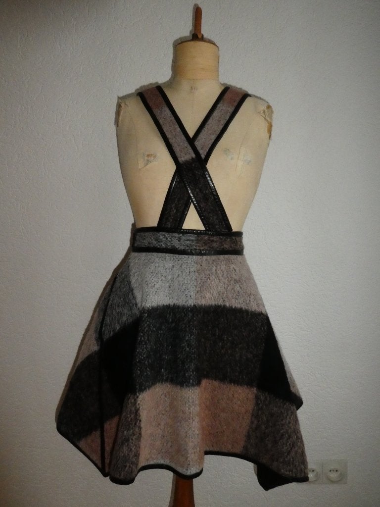 3.1 Phillip Lim mini rok maat 32 XXS asymmetrisch bretels, Zo goed als nieuw, 3.1 Phillips Lim, Maat 34 (XS) of kleiner, Boven de knie