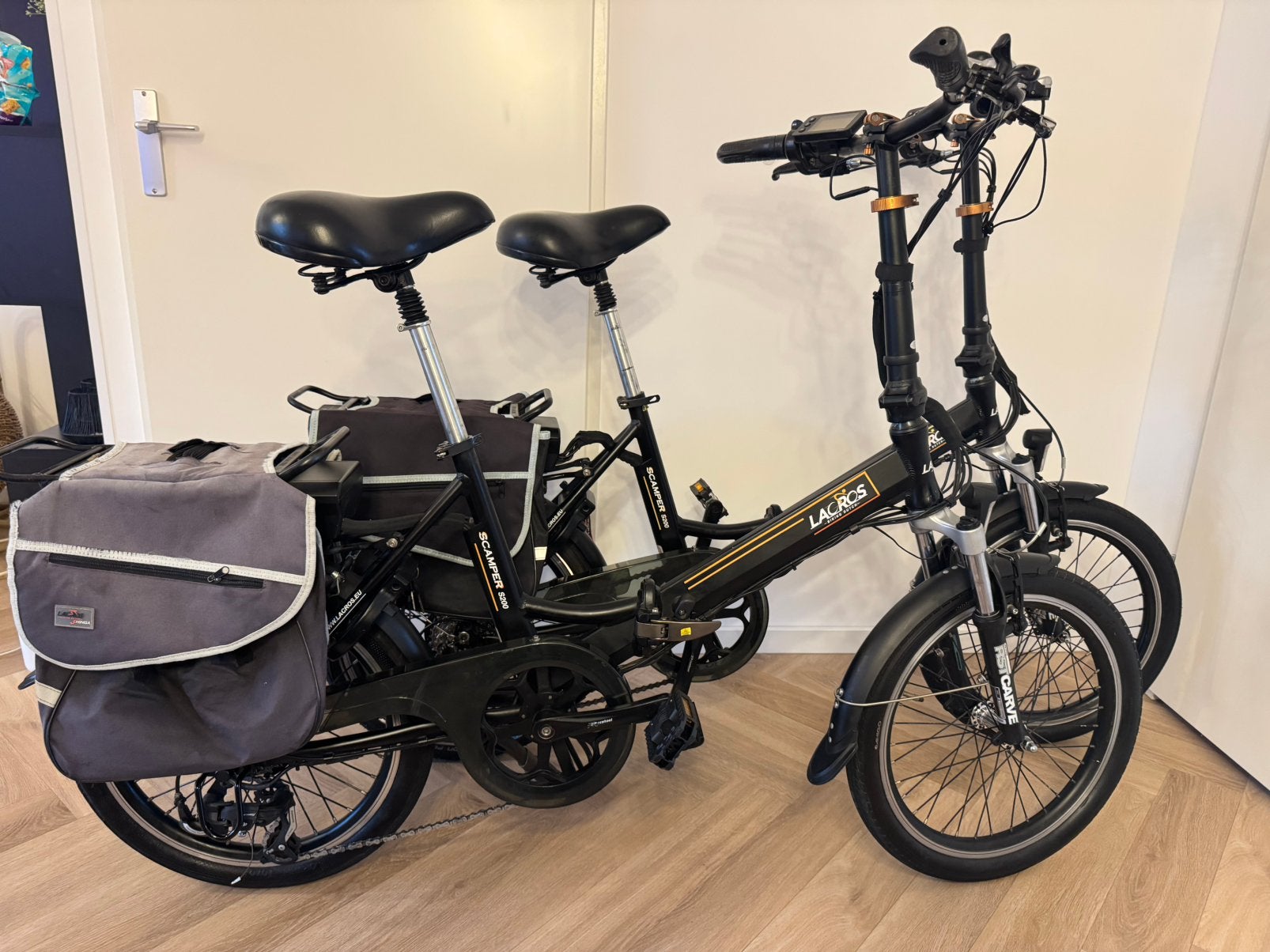 2x zgan Lacros S200 elektrische vouwfietsen, Ophalen, 20 inch of meer, Versnellingen, Zo goed als nieuw