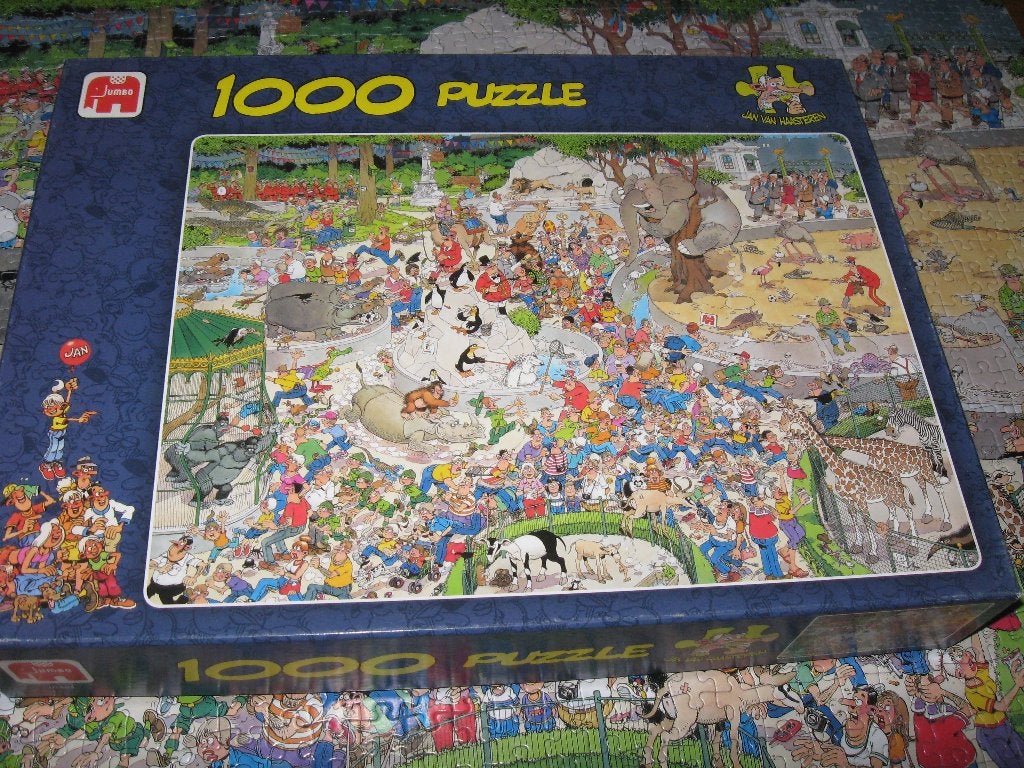 Jan van Haasteren 1000 stukjes DIERENTUIN ARTIS, Ophalen of Verzenden, 500 t/m 1500 stukjes, Gebruikt, Legpuzzel