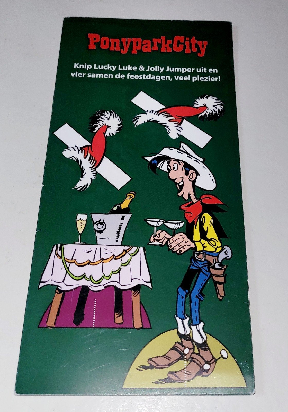 Lucky Christmas Lucky Luke knutselplaat Ponypark City 2024, Verzamelen, Verzenden, Overige figuren, Nieuw, Overige typen