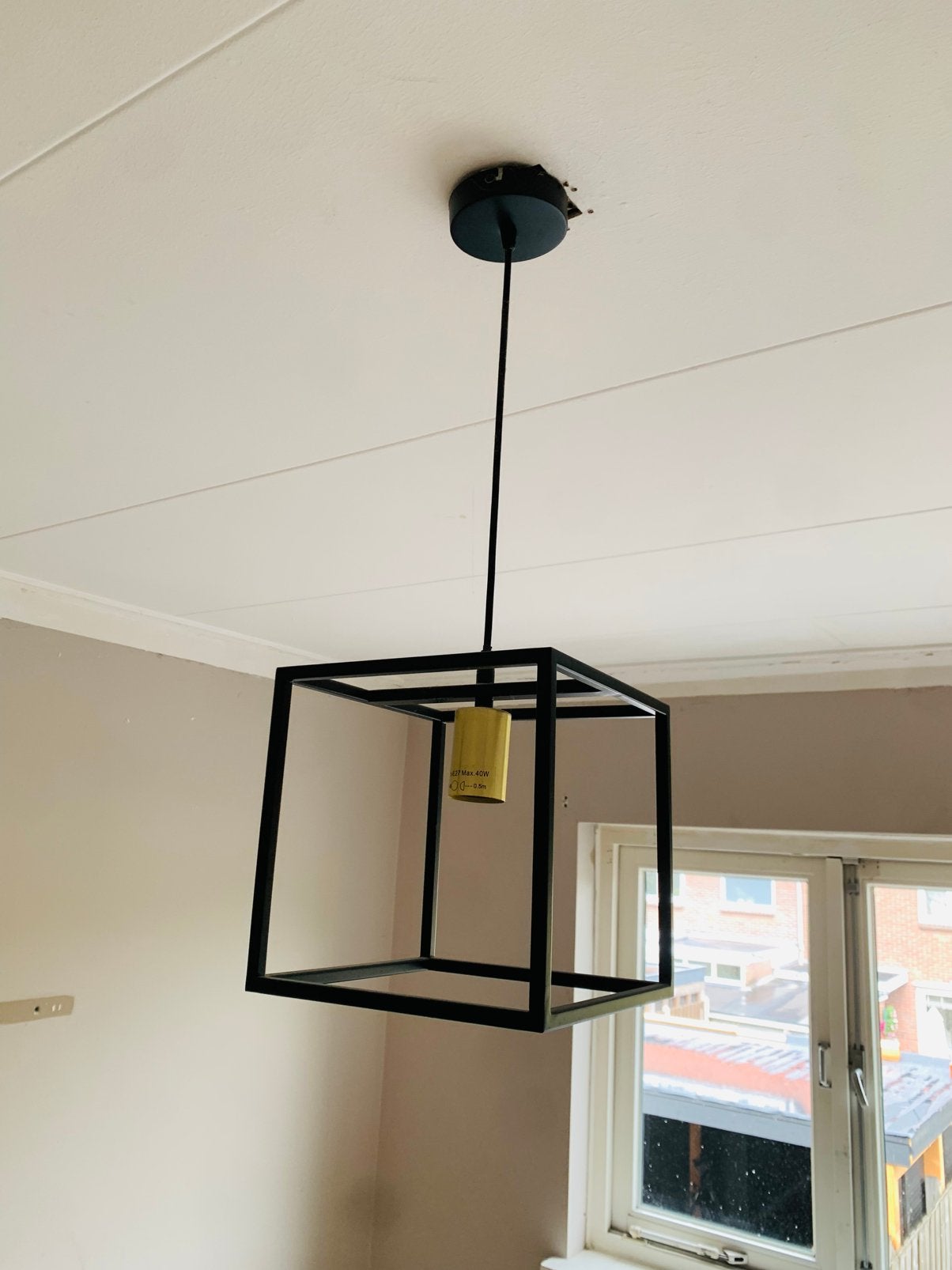 Hanglamp, Ophalen of Verzenden, Zo goed als nieuw, Metaal, Minder dan 50 cm
