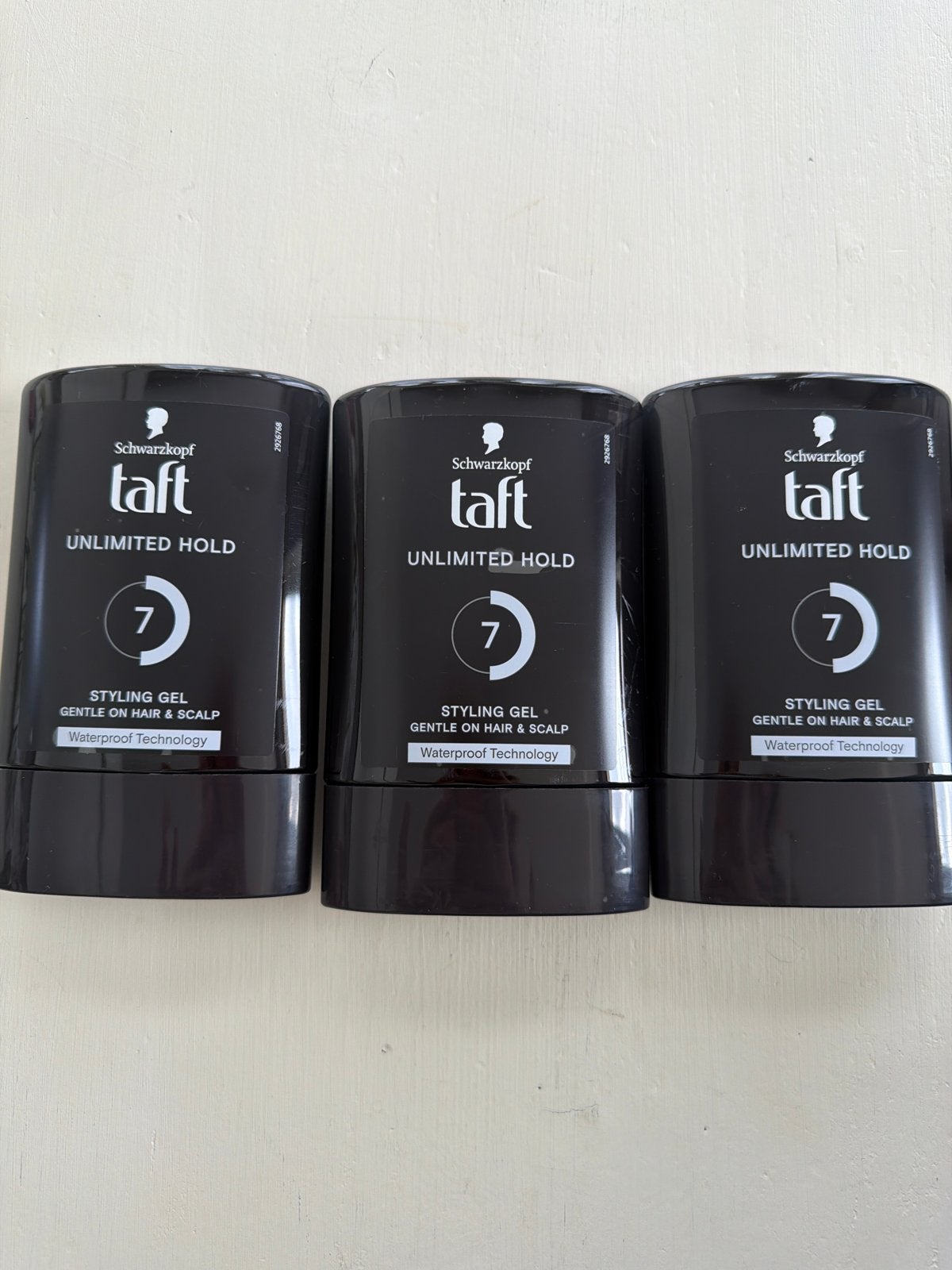 3x Taft Unlimited Hold Styling Gel nr 7 - 300ml, Ophalen of Verzenden, Nieuw, Gel, Wax, Haarlak of Mousse