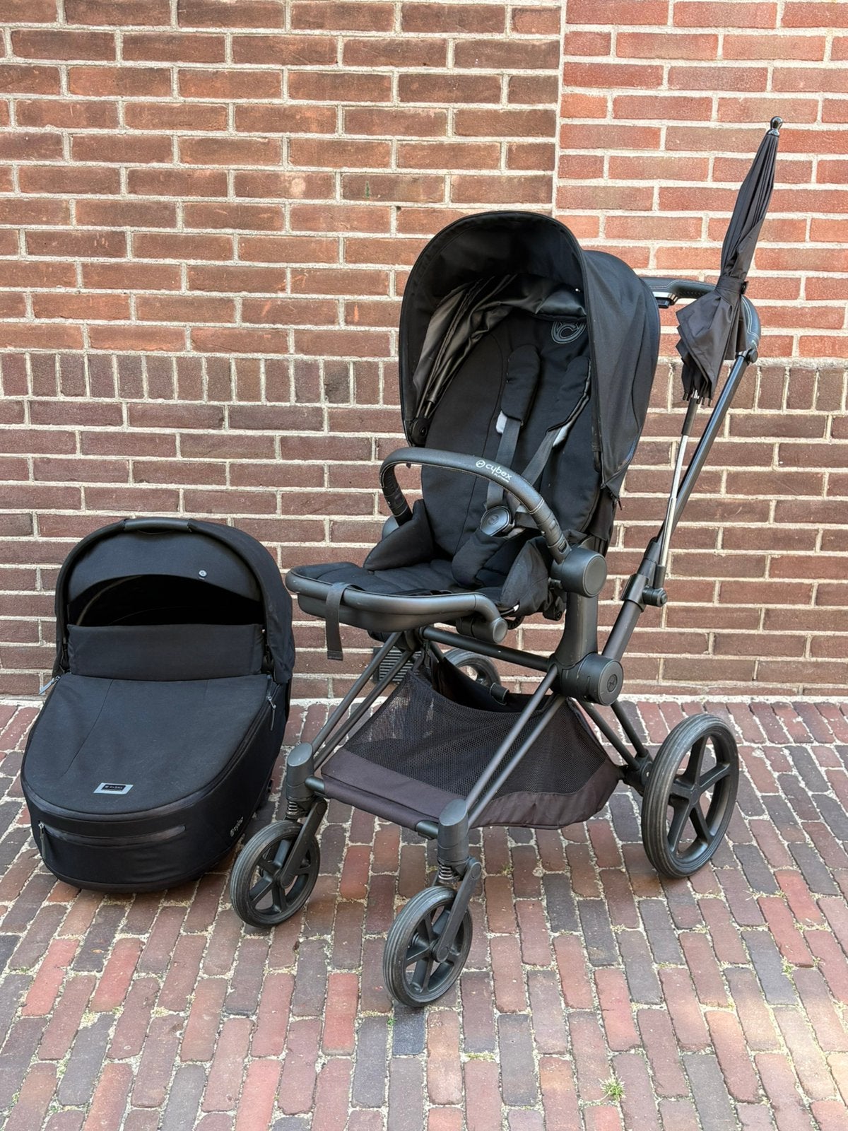 Cybex Priam kinderwagen (Frame/Seat Pack/Reiswieg/Parasol), Ophalen, Zo goed als nieuw, Combiwagen, Overige merken