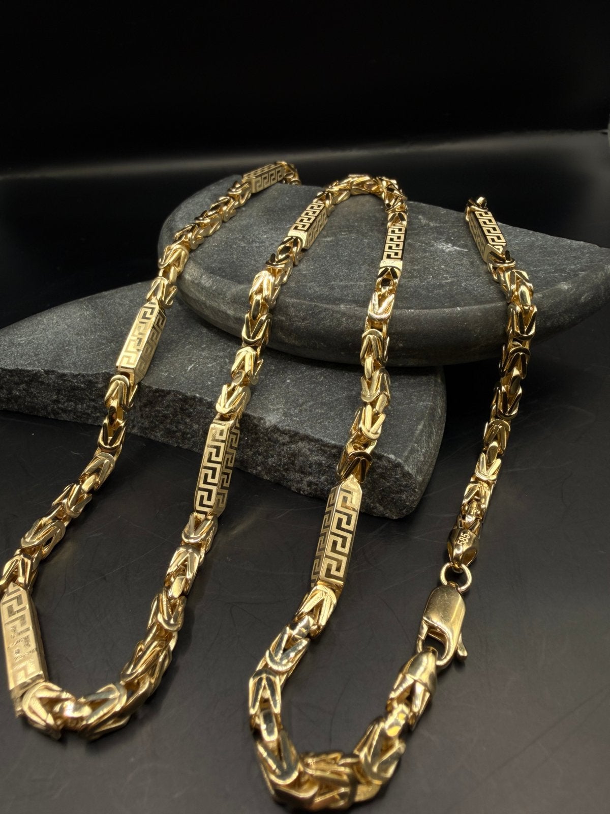 14k koningsketting met versace patroon, Ophalen of Verzenden, Nieuw, Goud