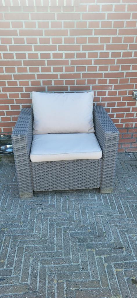 Comfortabele Wicker Tuinstoel met Kussens, Ophalen, Wicker