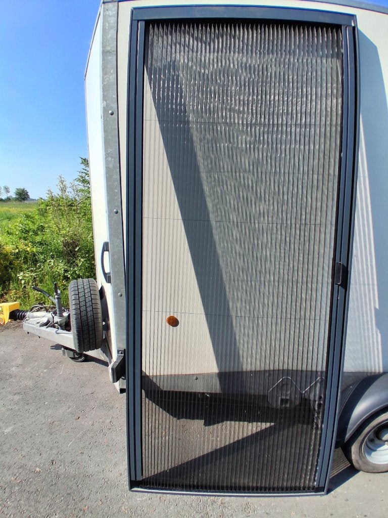 Hordeur nieuwbouw voordeur Plissehor 103x243cm Antraciet, Doe-het-zelf en Verbouw, Deuren en Horren, 215 cm of meer, Hordeur, Metaal