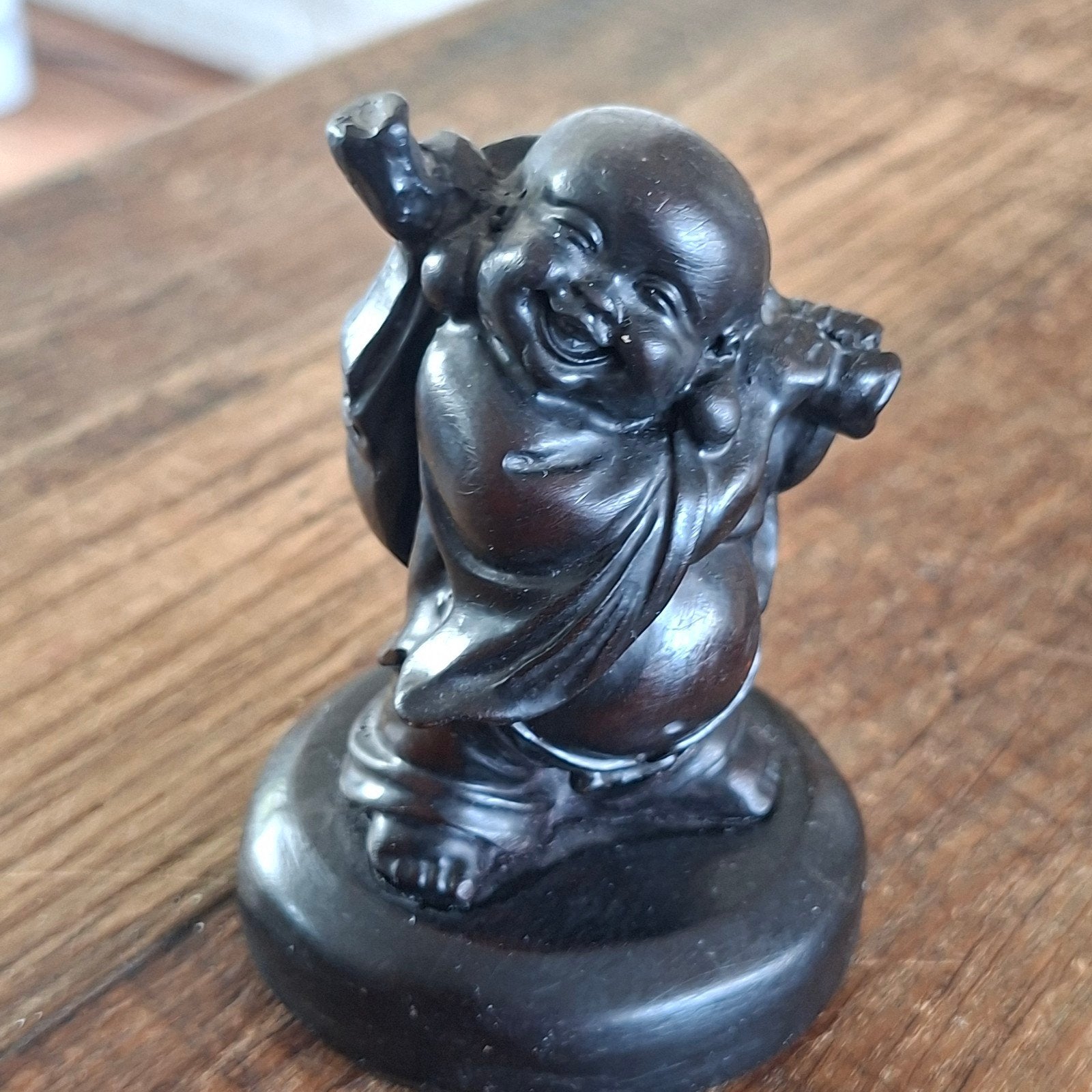 Lachende Happy  Boeddha 10 bij 6 cm groot, Ophalen of Verzenden