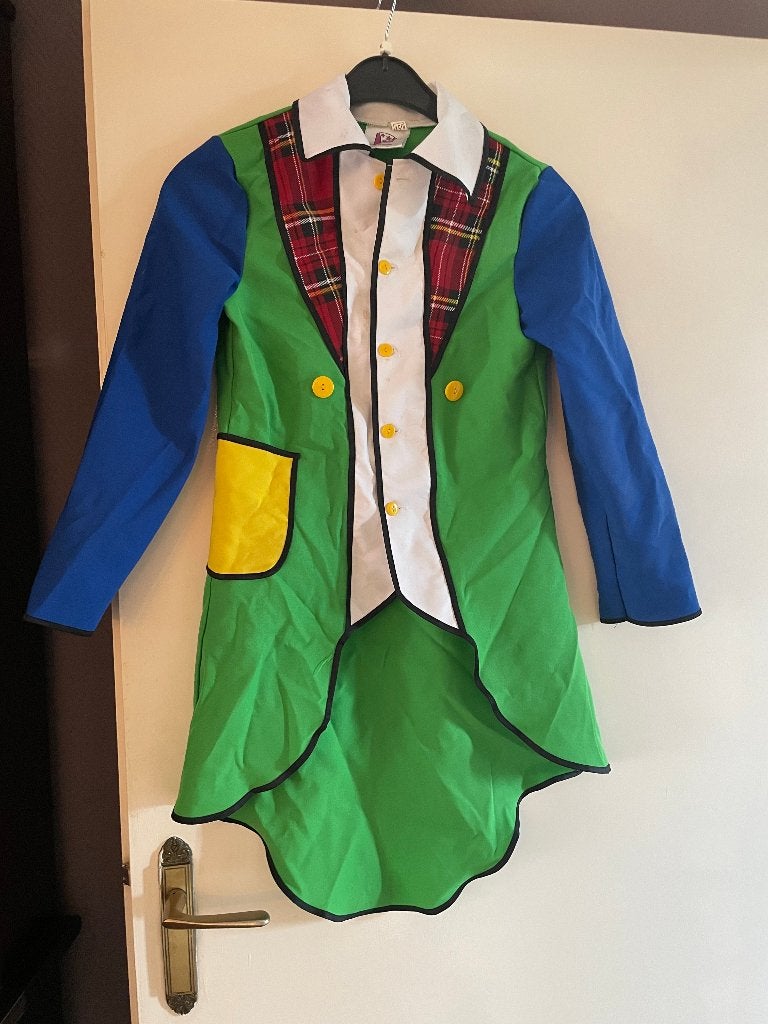 carnaval clownspak en hoed, Carnaval, Ophalen of Verzenden, Kleding, Maat 34 (XS) of kleiner