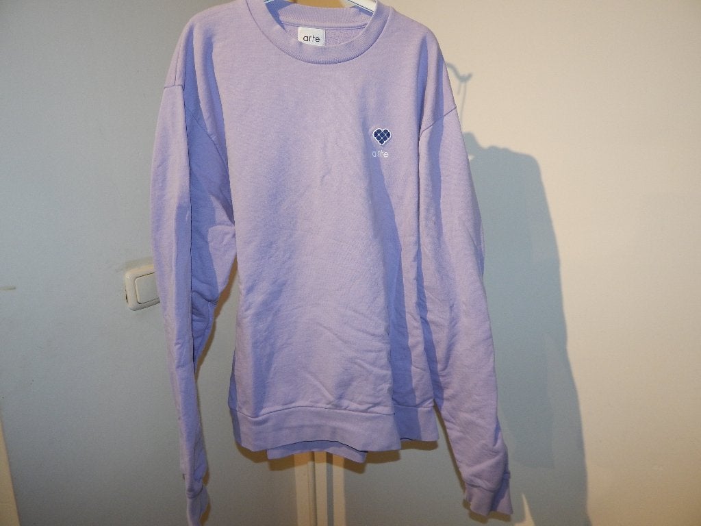Arte paarse baggy sweater merk en logo op de borst M, Kleding | Heren, Truien en Vesten, Ophalen of Verzenden, Gedragen, Maat 48/50 (M)