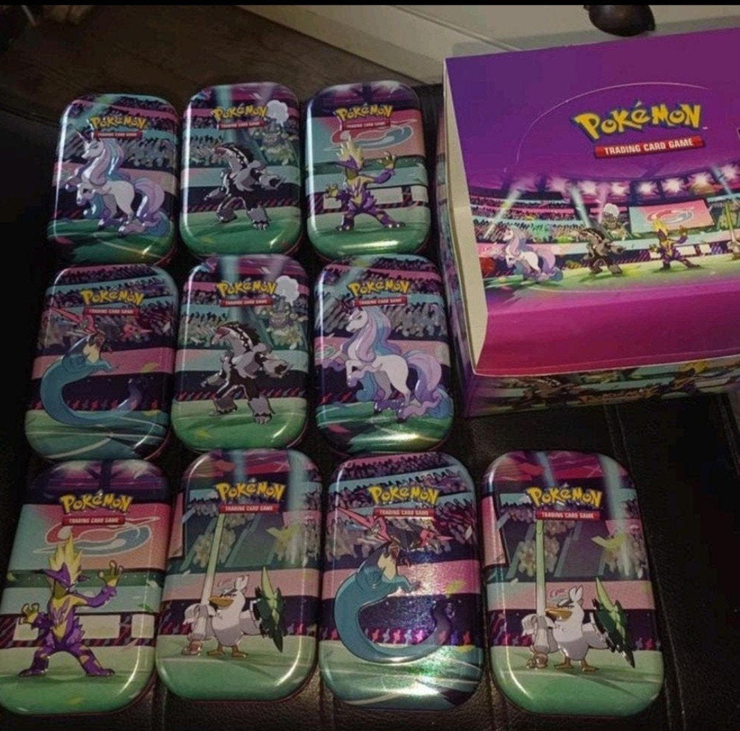10 Pokémon Mini Mystery Tins - 500 Kaarten, Hobby en Vrije tijd, Verzamelkaartspellen | Pokémon, Ophalen of Verzenden, Zo goed als nieuw