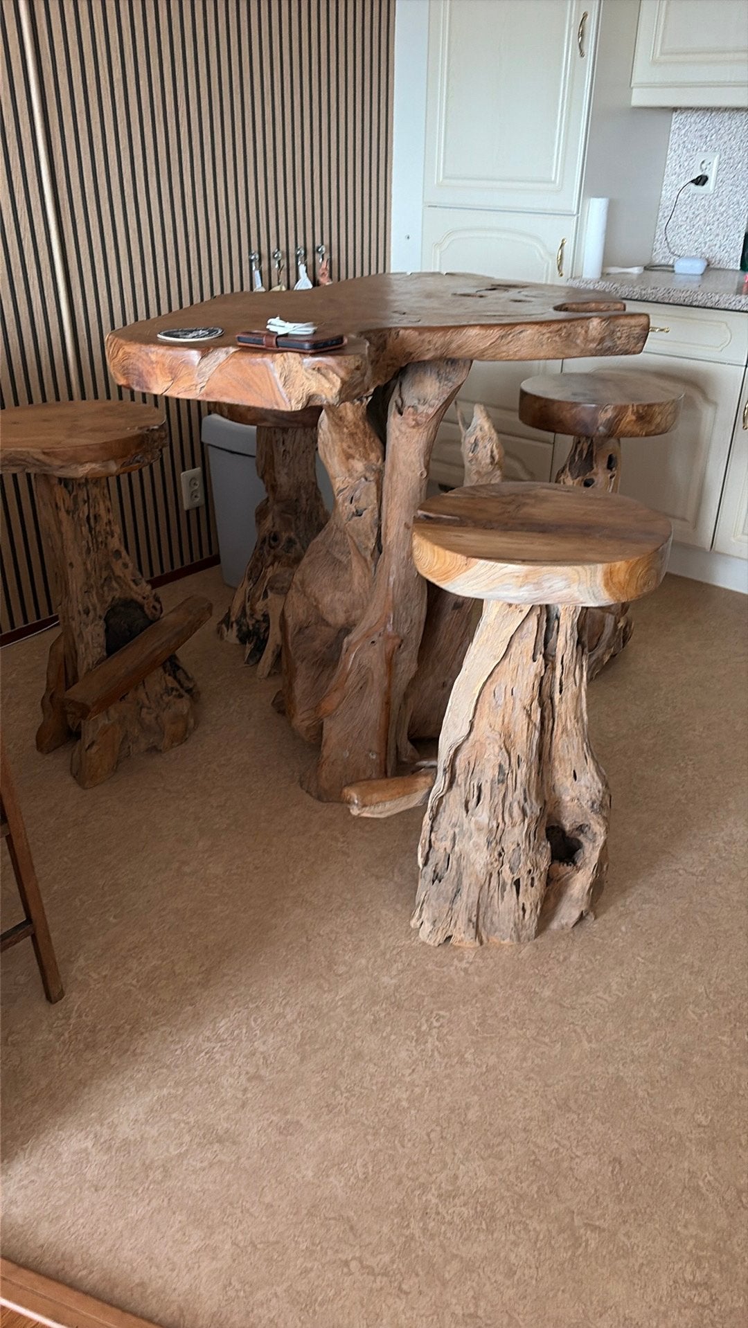 Echt teak wortel, Ophalen, Gebruikt, 50 tot 100 cm, Romantiesch