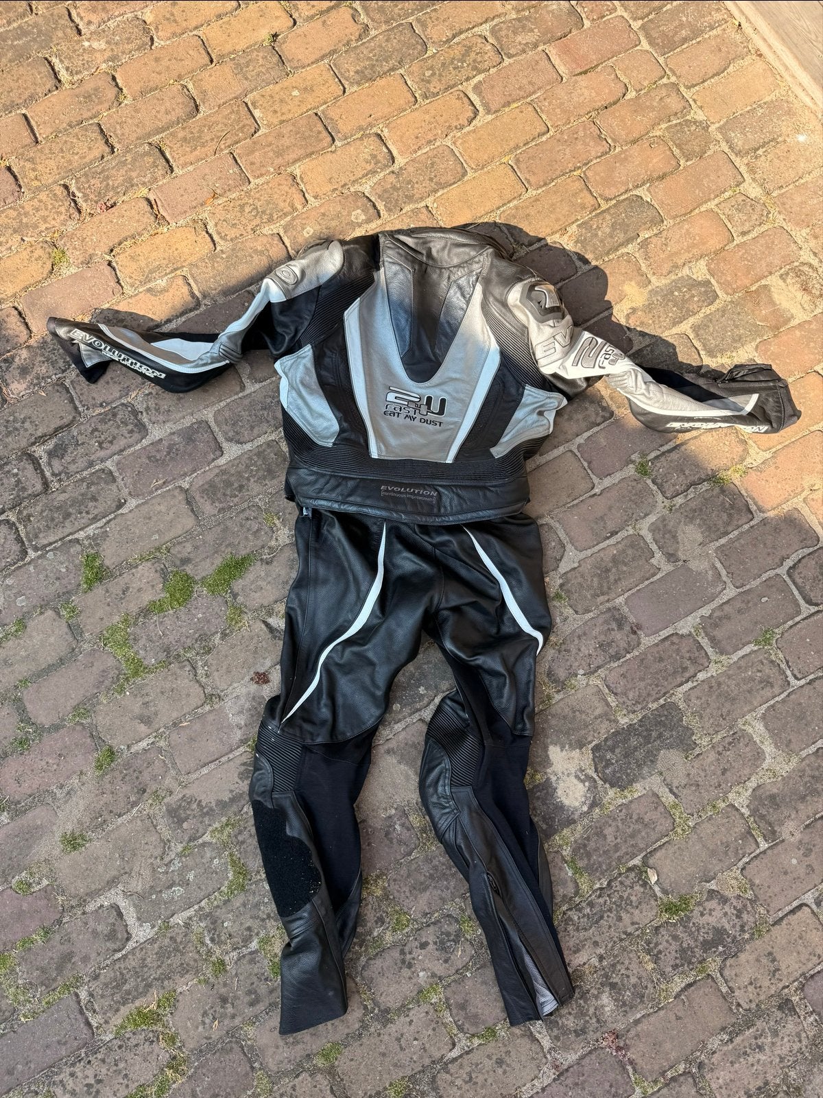 Evolution Motorsport Leren Motorpak - Maat 54, Motoren, Kleding | Motorkleding, Ophalen, Tweedehands, Heren, Combipak