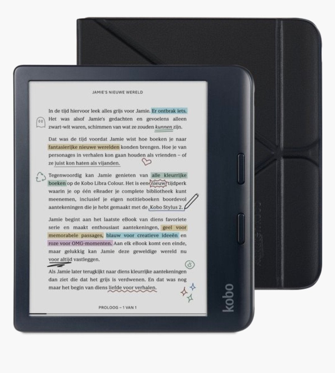 Kobo Libra H2O e-reader zwart, z.g.a.n. met garantie, Computers en Software, 8 GB, Kobo, Ophalen of Verzenden, Zo goed als nieuw
