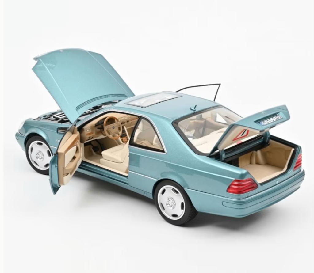 MERCEDES BENZ CL600 CUP 1997 BLAUW MET. 1/18 NOREV 183448, Hobby en Vrije tijd, Modelauto's | 1:18, Verzenden, Nieuw, Auto, Norev