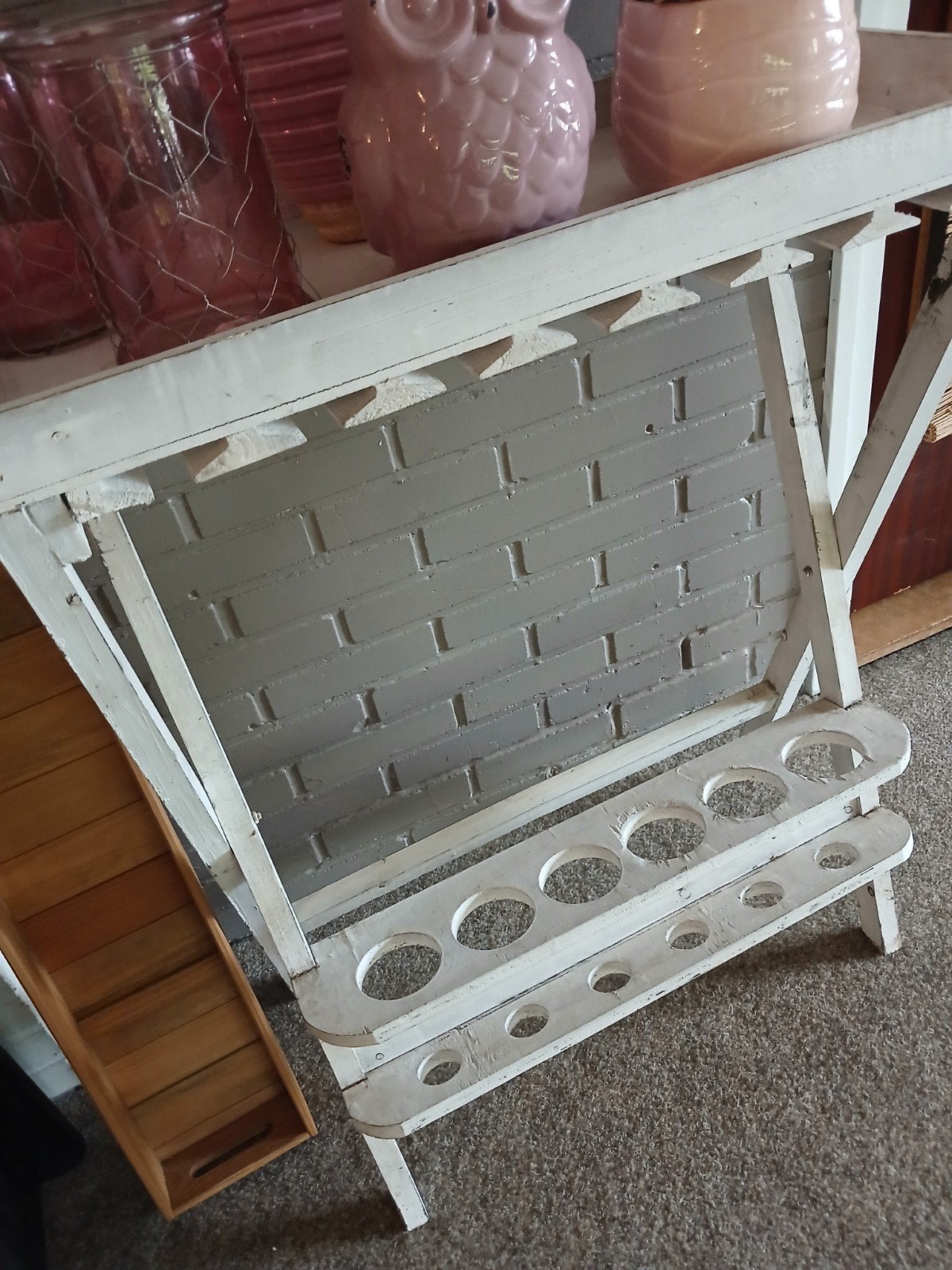 Brocante Wijntafel met Whitewash Afwerking, Antiek en Kunst, Curiosa en Brocante, Ophalen