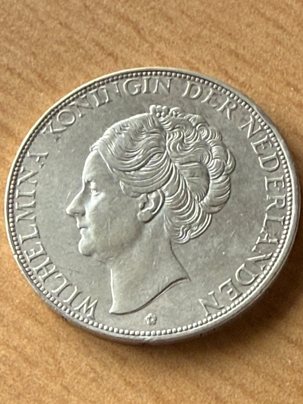2.1/2 gulden 1932 grof haar, Postzegels en Munten, Zilver, Ophalen of Verzenden, Koningin Wilhelmina, Losse munt