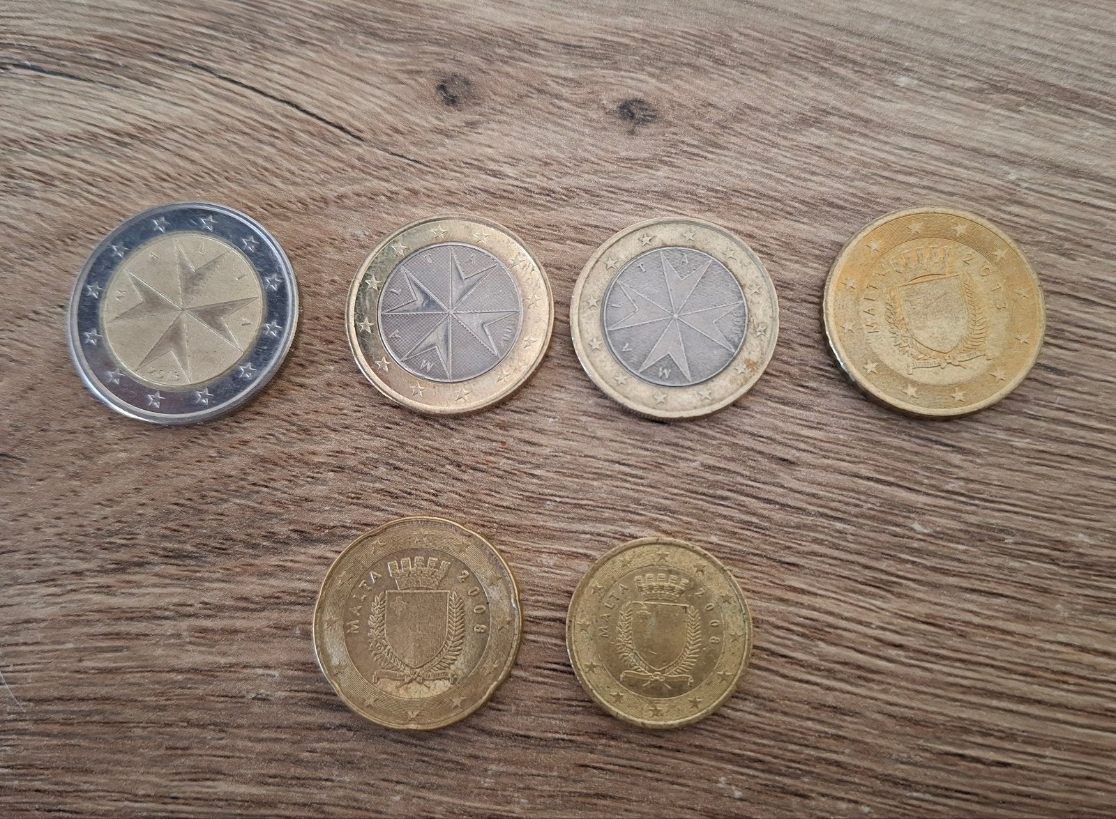 Malta Euro Munten Set - 2 Euro; 1 Euro;  50, 20 en 10 cent, Ophalen of Verzenden, Malta, Overige waardes, Setje