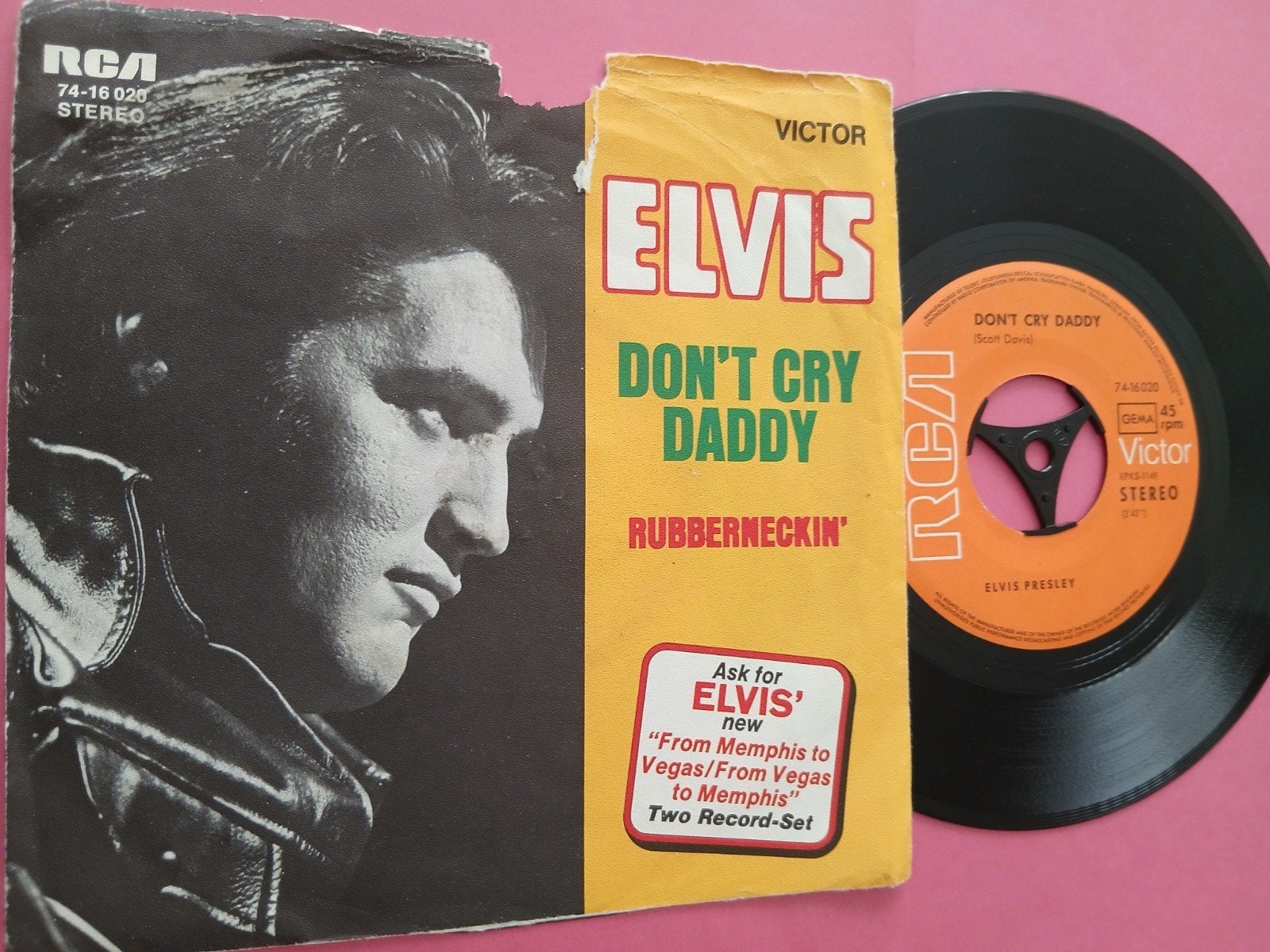 VINYL SINGLE   ELVIS PRESLEY, Cd's en Dvd's, Vinyl Singles, Verzenden, Zo goed als nieuw, Pop