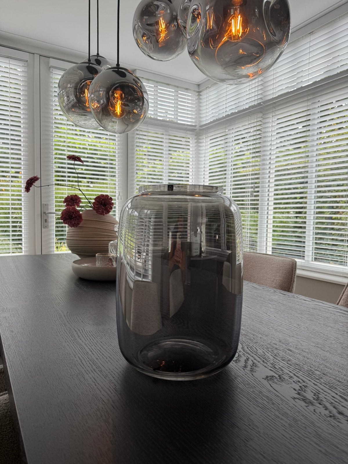 Grote vaas House Vitamin | smoke glas, Ophalen, 35 cm, Grijs, Glas