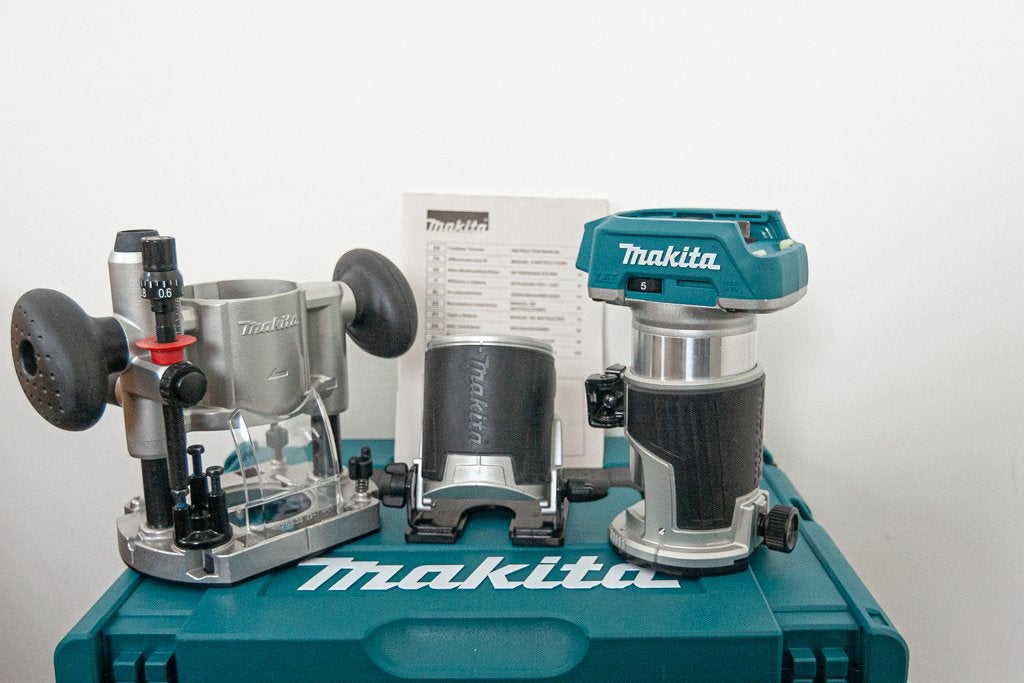 Makita DRT50ZJX2 18v accu kantenfrees bovenfrees body mbox, Info@makita.nl, Makita, Accu, Nieuw