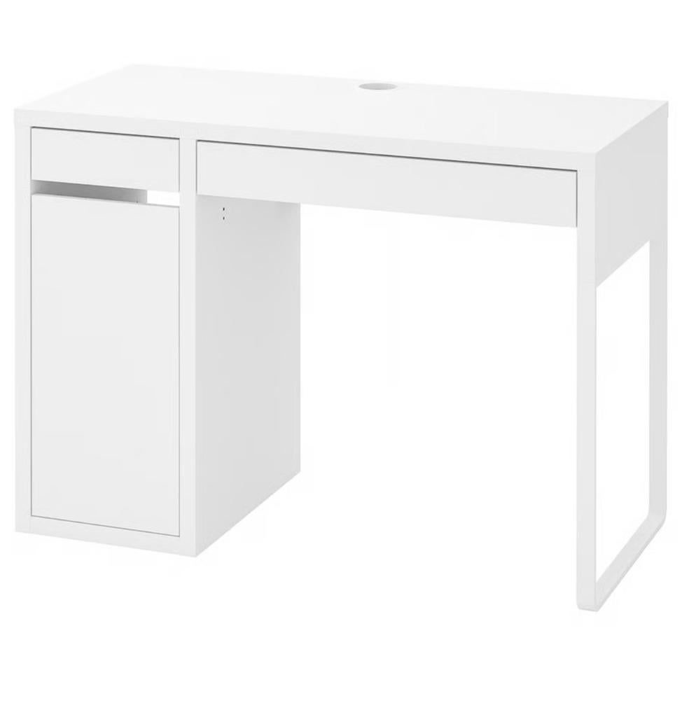 IKEA bureau MICKE, Huis en Inrichting, Bureaus, Ophalen, 105 cm, Gebruikt, Wit