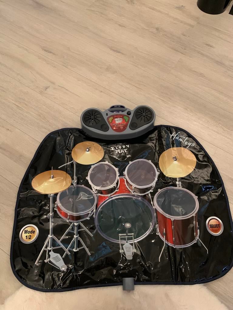 Drumstel mat met geluid kindere, Ophalen of Verzenden, Zo goed als nieuw