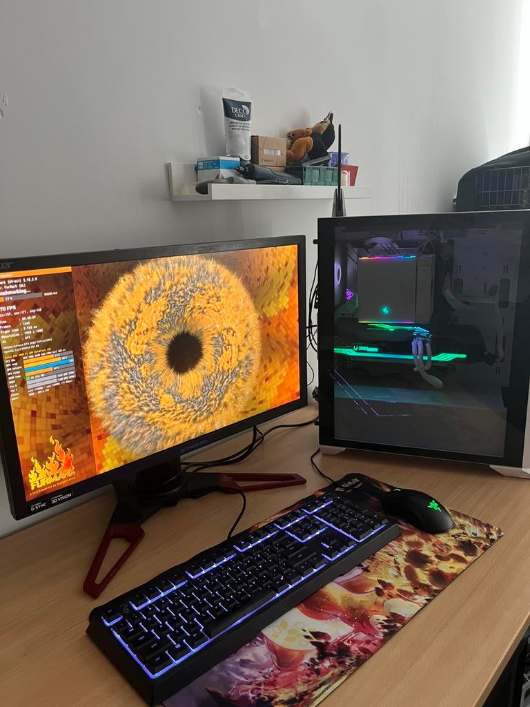 ️ RTX 3080 Ti Gaming PC  32GB RAM  1TB NVMe White RGB Build, Met monitor, 32 GB, Zelf gebouwde pc, Virtual Reality