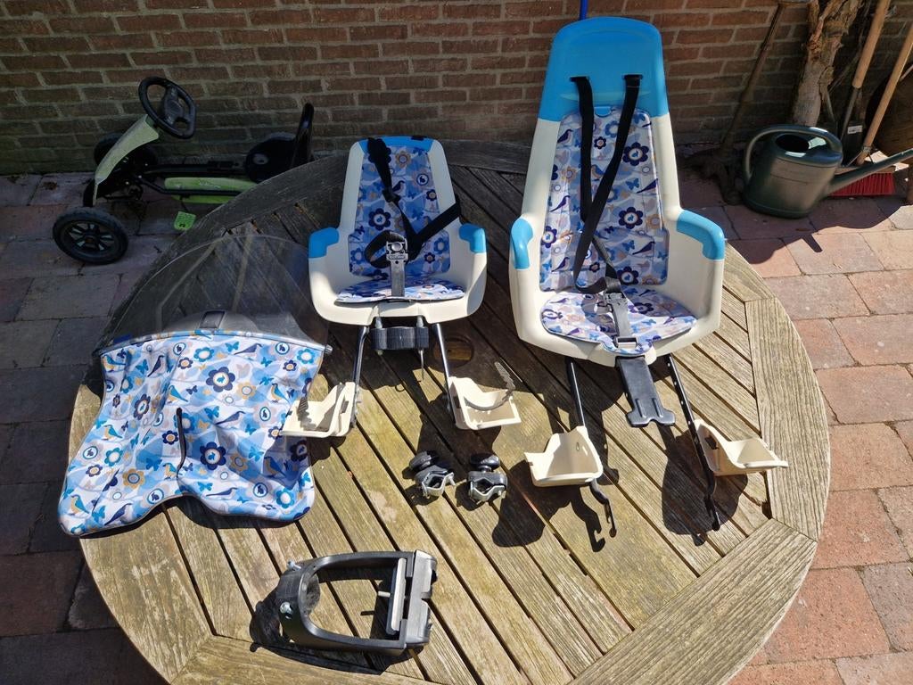 Bobike fietsstoeltjes set: voorzitje en achterzitje, Ophalen, Gebruikt, Achterzitje, Bobike