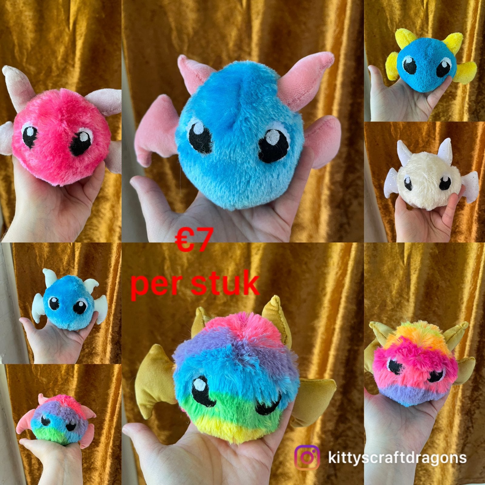 Schattige draakjes knuffels - diverse kleuren, Overige merken, Overige karakters, Overige typen, Nieuw