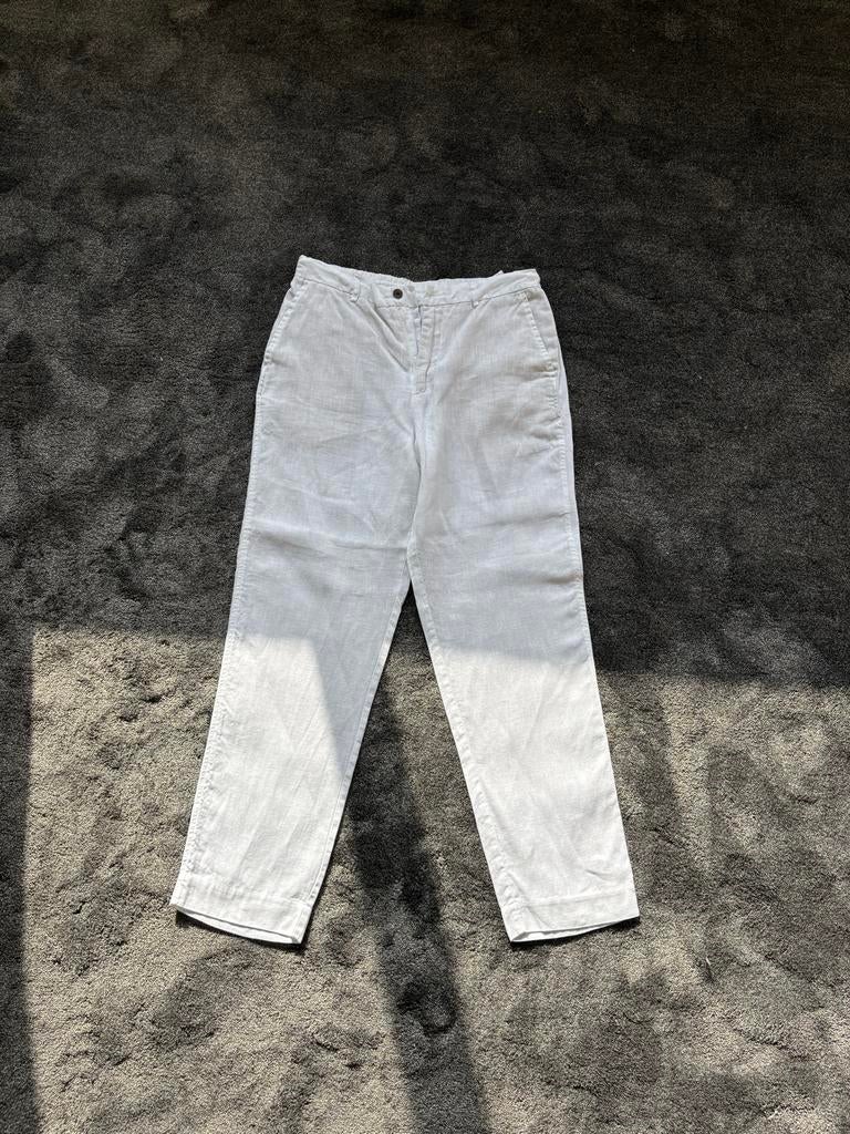 Zara linnen broek wit - Maat M, Ophalen of Verzenden, Zo goed als nieuw, Maat 38/40 (M), Wit