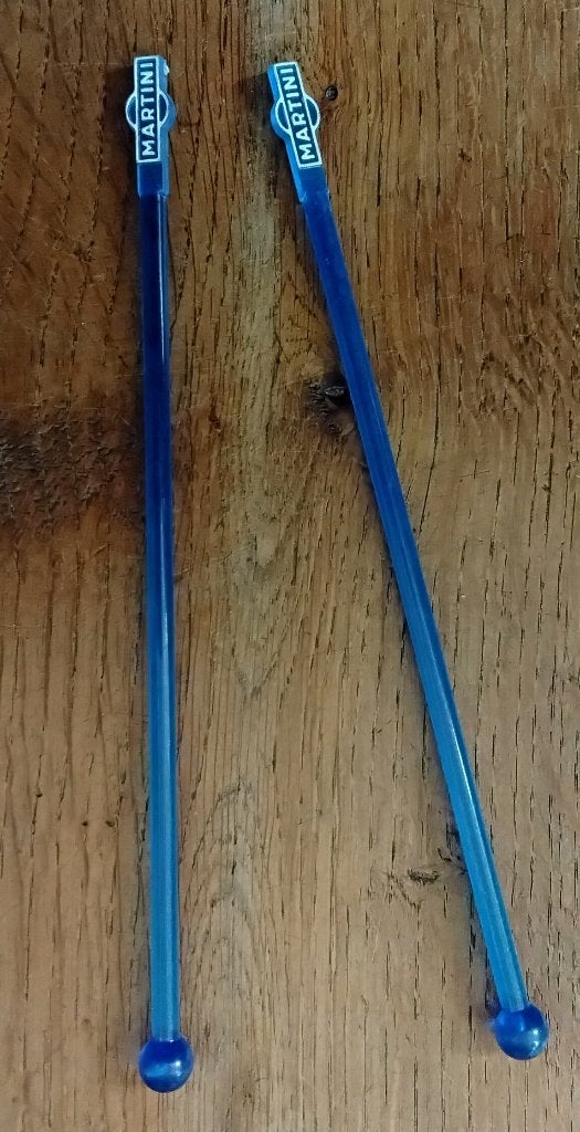 Roerstaafjes martini (ook leuk voor thuiskroeg, bruin café), Ophalen of Verzenden, Gebruikt, Gebruiksvoorwerp