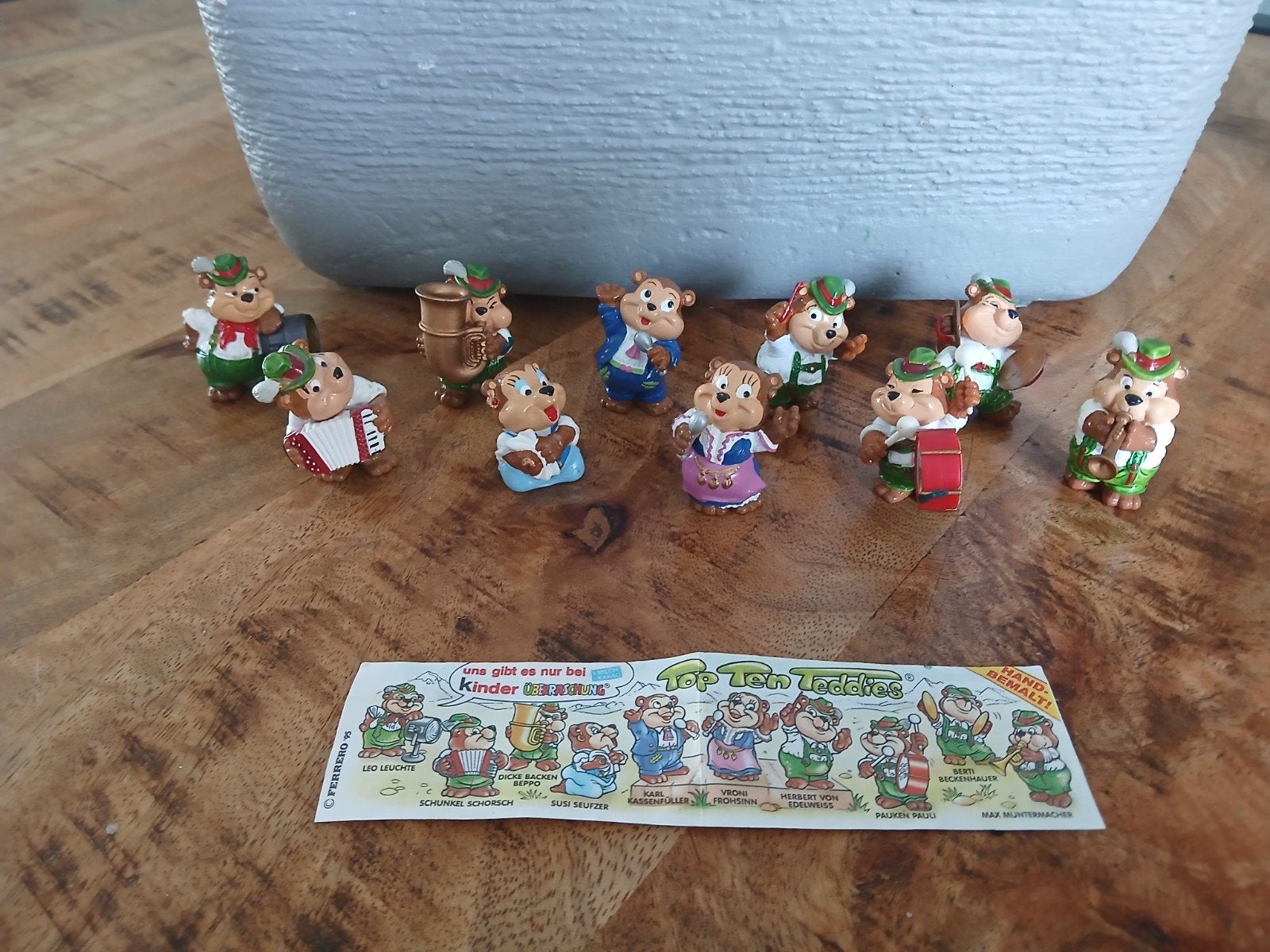 Complete set Top Ten Teddies Kinder Surprise figuren, Ophalen of Verzenden