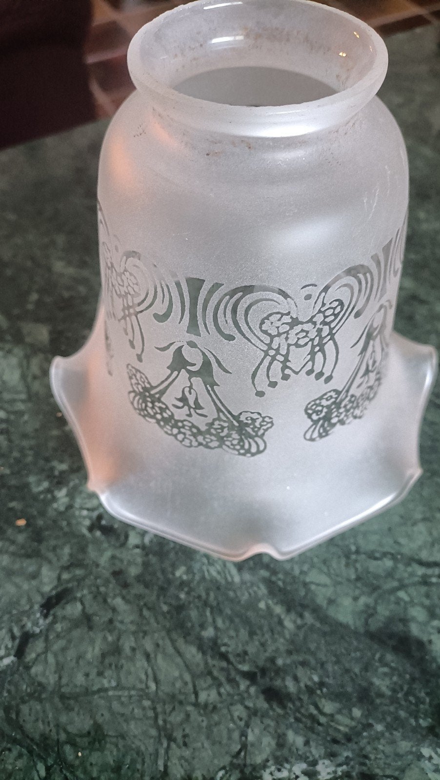 2x Gematteerde Glazen Lampenkapjes - 13cm hoog, Huis en Inrichting, Ophalen of Verzenden