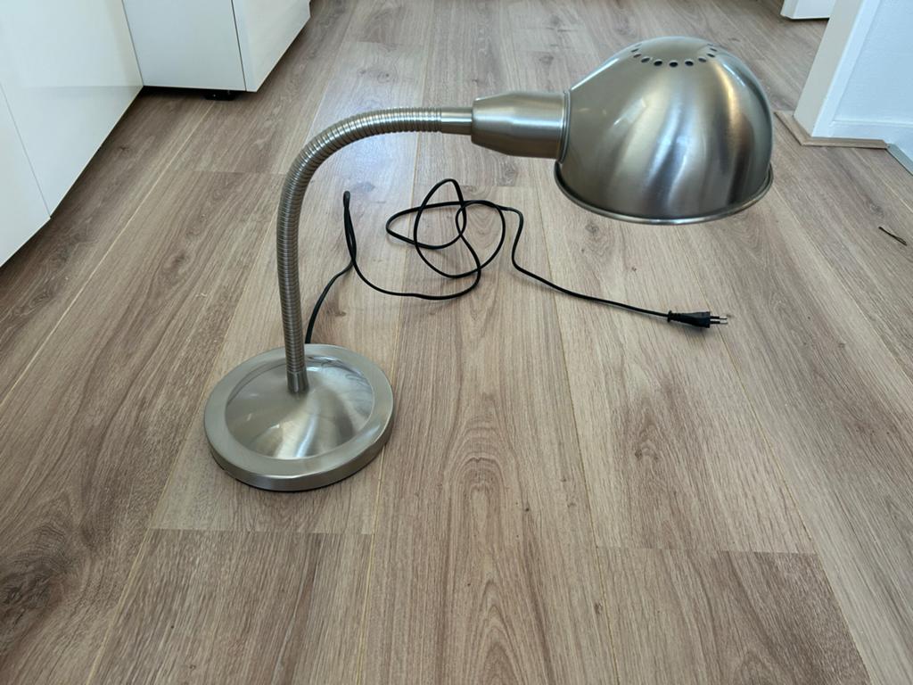bureaulamp, verstelbaar, geborsteld metaal, Ophalen, Zo goed als nieuw, Metaal, 50 tot 75 cm