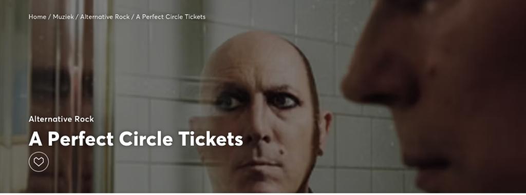 A Perfect Circle, Tickets en Kaartjes, Eén persoon
