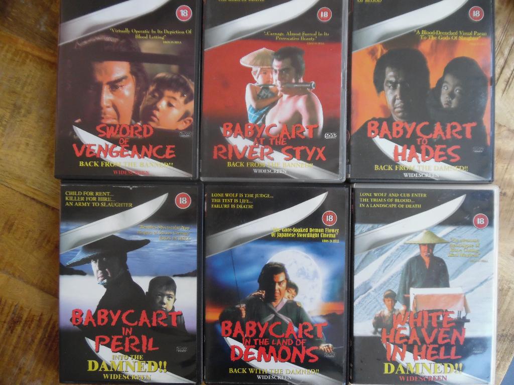 JAPAN SAMURAI CULT - BABY CART LONE WOLF & CUB SERIE 6 FILMS, Vanaf 16 jaar, Ophalen of Verzenden, Gebruikt, Overige gebieden