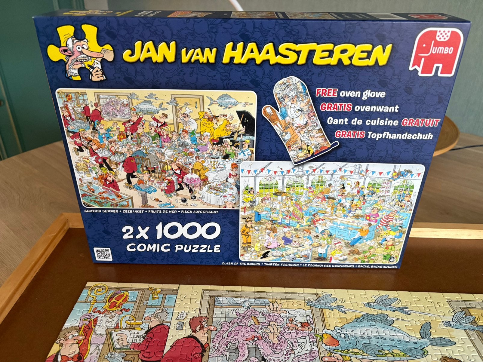 Jan van Haasteren puzzels ‘Zeebanket en Taartentoernooi’, Ophalen, 500 t/m 1500 stukjes, Zo goed als nieuw