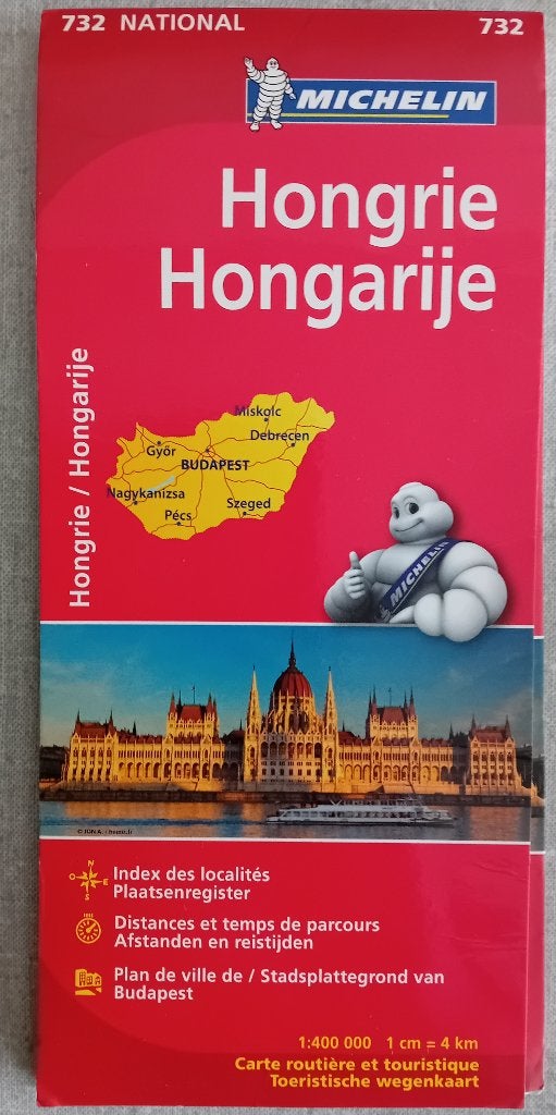 Land/Wegenkaart Hongarije, Ophalen, Nederland, Michelin, 2000 tot heden