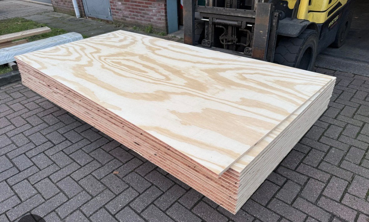 6 nieuwe Underlayment Radiconstruct t&g wbp 244x122cm 18mm, Doe-het-zelf en Verbouw, Platen en Panelen, Ophalen, Nieuw, Hout, Minder dan 20 mm