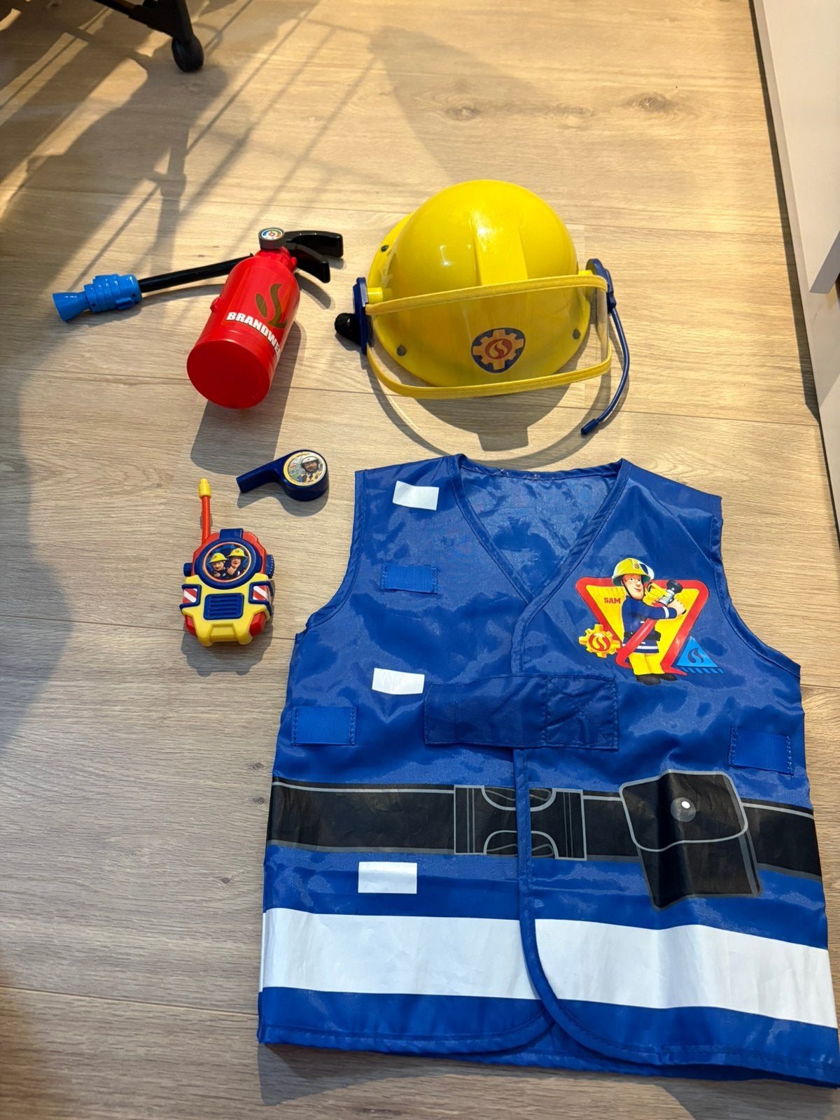 Brandweerman Sam verkleedset, Ophalen of Verzenden, Zo goed als nieuw, Jongen of Meisje