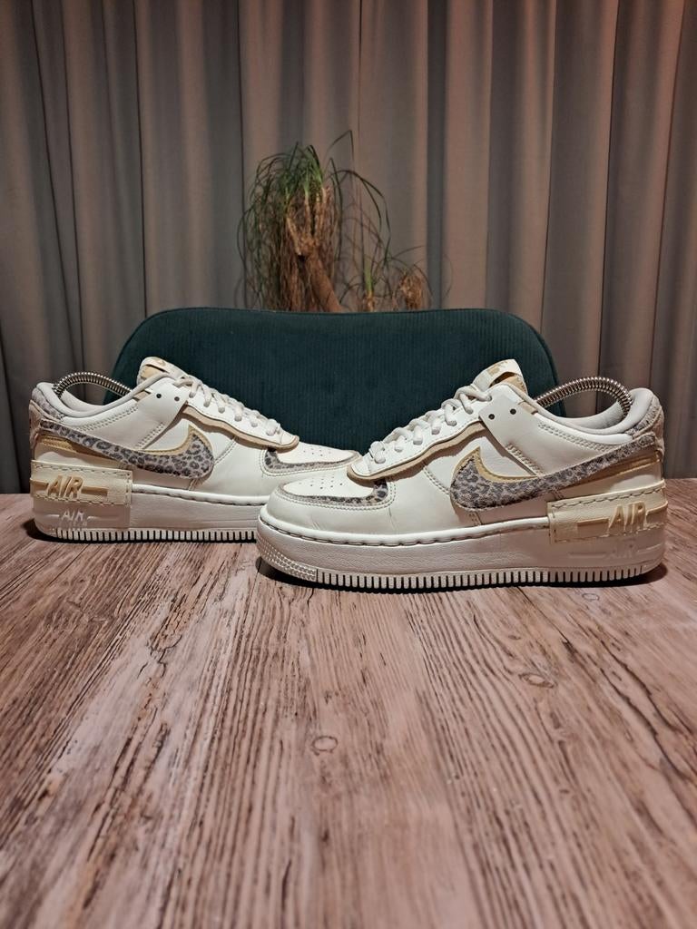 Nike Air Force 1 Shadow 'Leopard' Size 37,5, Beige, Nike, Ophalen of Verzenden, Sneakers of Gympen