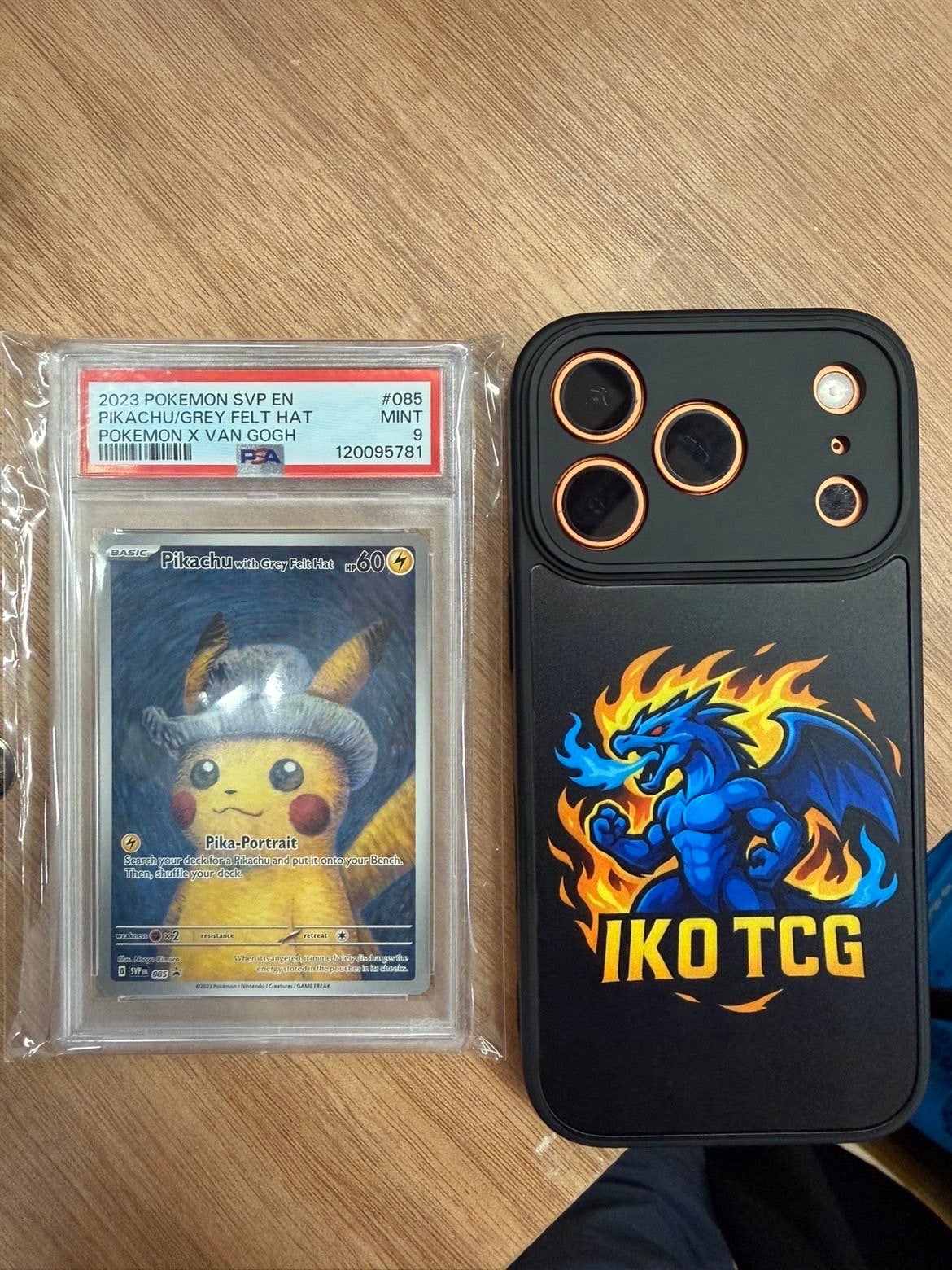 Pikachu van Gogh PSA 9, Ophalen of Verzenden, Zo goed als nieuw, Losse kaart