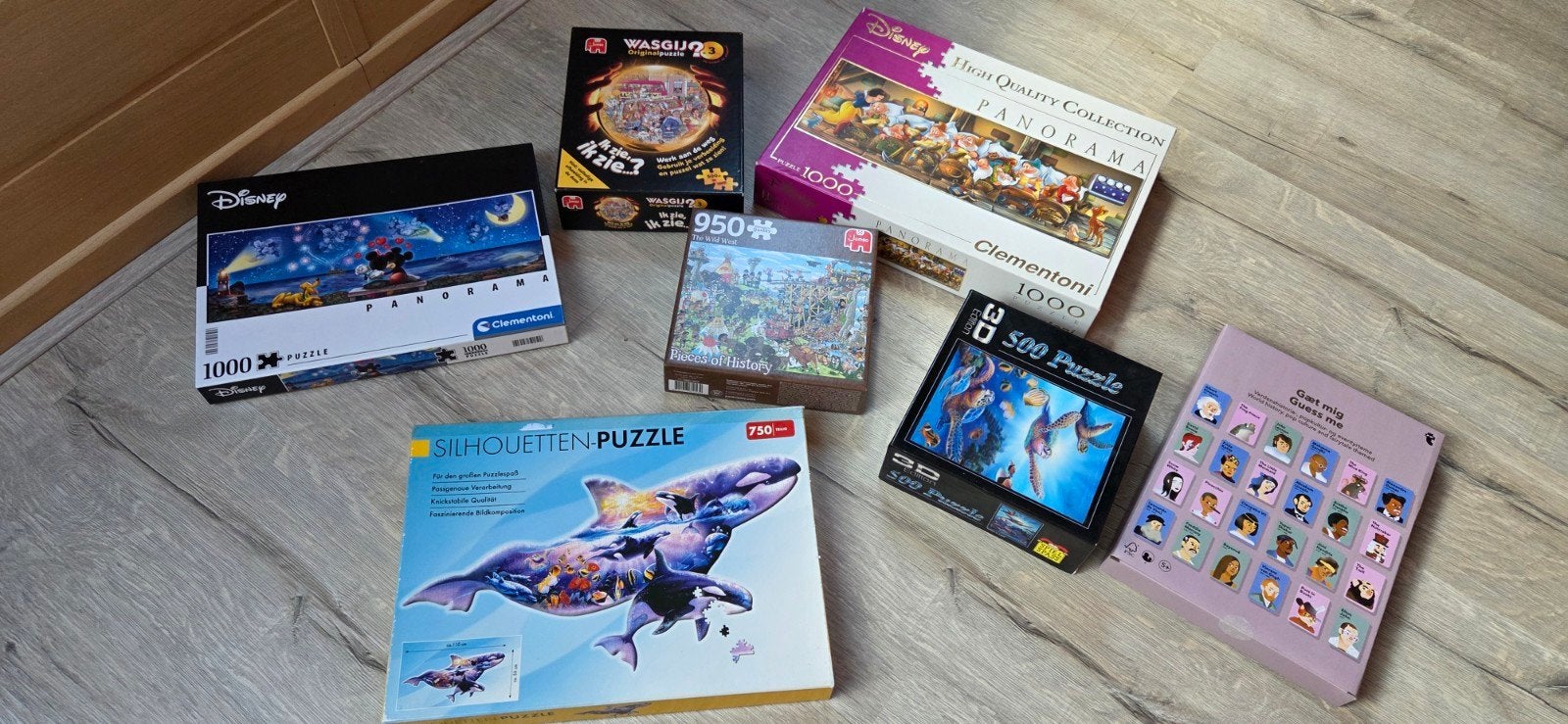Diverse puzzels: Jumbo, Disney, Wasgij, 3D, Silhouet, Ophalen of Verzenden, 500 t/m 1500 stukjes, Gebruikt, Legpuzzel