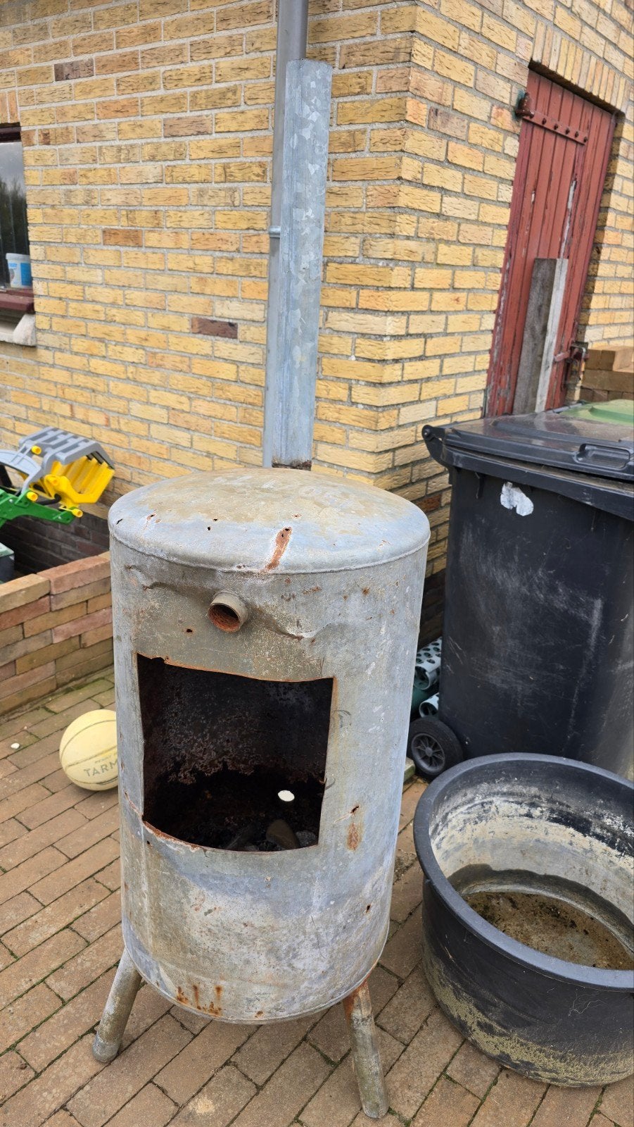 Vuurton, Tuin en Terras, Vuurkorven, Ophalen, Gebruikt, Vuurton