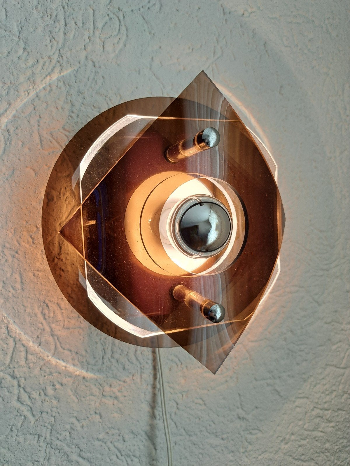 Vintage Herda Space Age Wandlamp Jaren '70, Ophalen of Verzenden